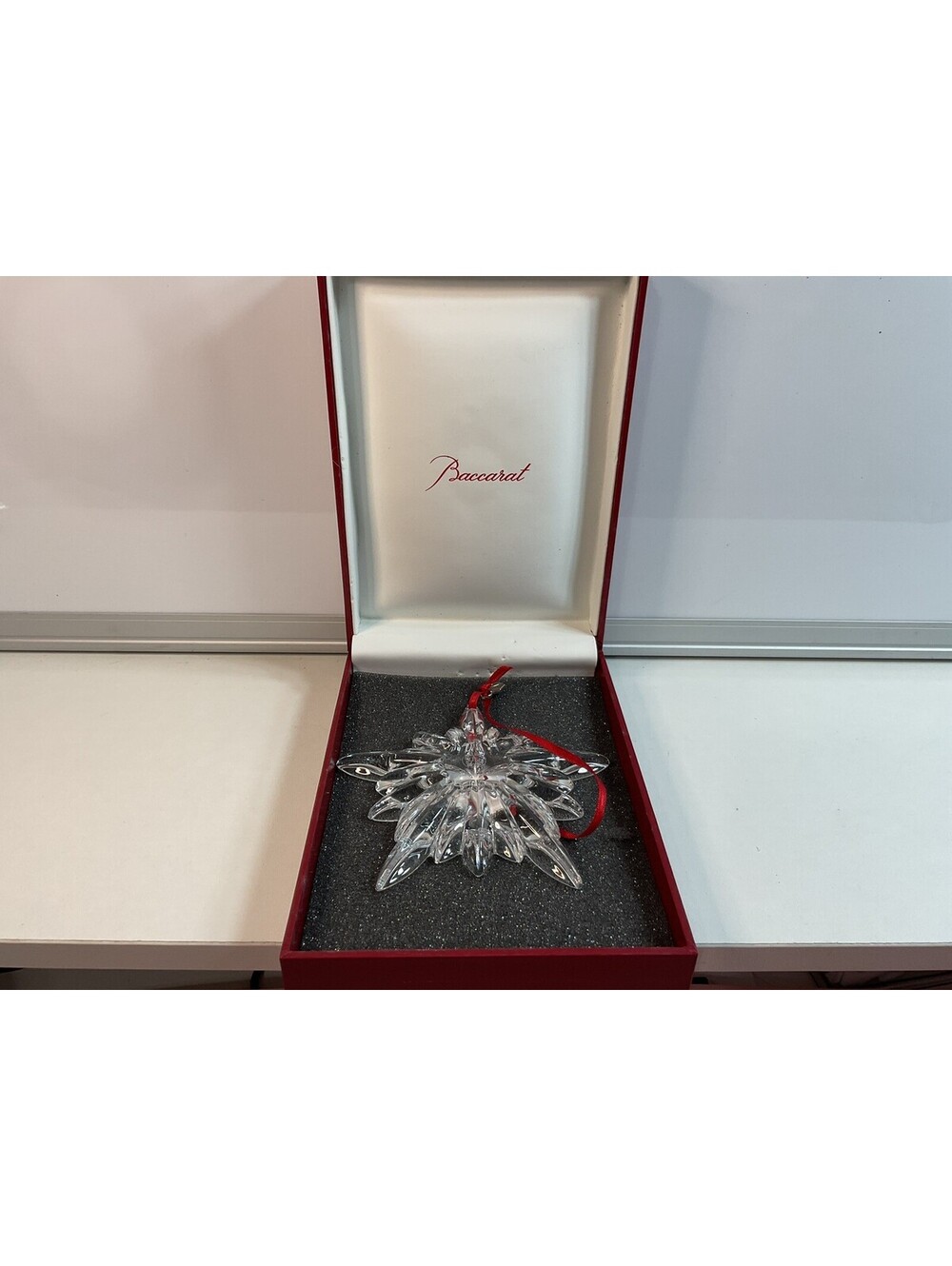 Baccarat 2013 Courcheval Crystal Snowflake Ornament IOB